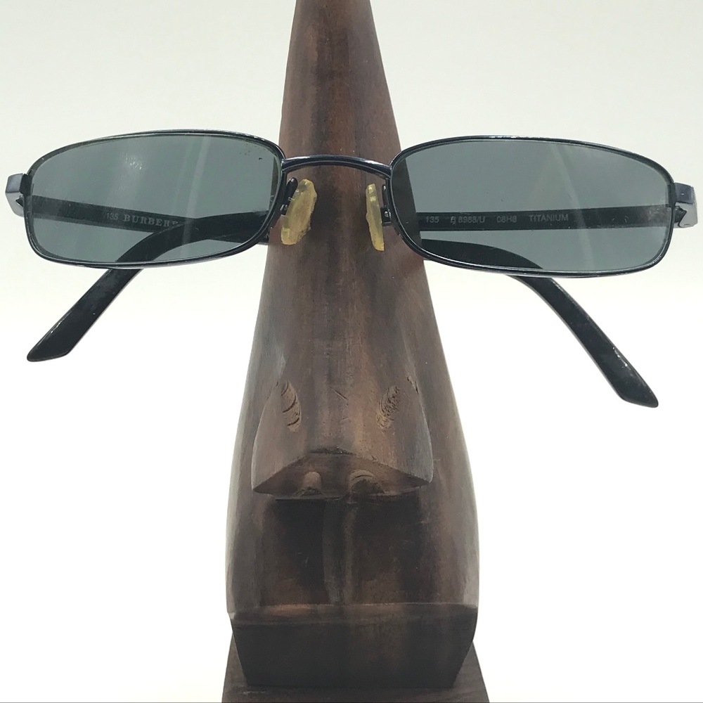 BURBERRY BY SAFILO TITANIUM RECTANGULAR SUNGLASSES